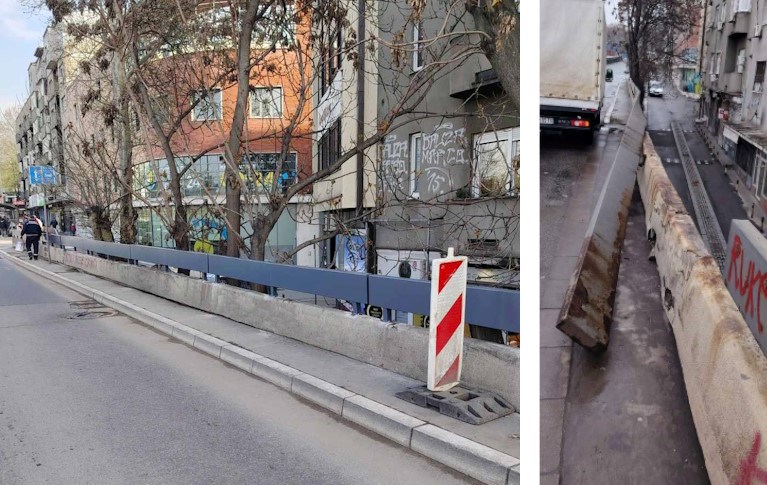 Замењени рукохвати на Бокељској петљи на Аутокоманди